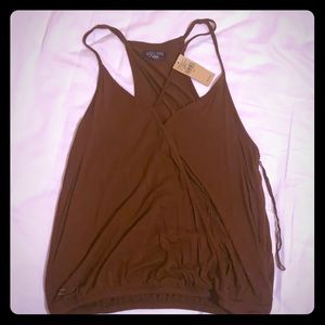 Low Cut Burgundy Top